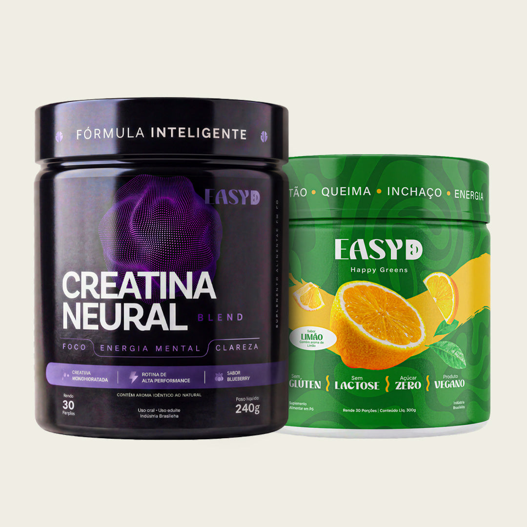 Suco verde em pó 1  Limão + Creatina em pó 1 Blueberry